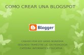 Como crear una blogspot