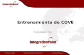 Entrenamiento de COVE Presented by:. Agenda Configuración de COVE Opción COVE Uso de opción COVE Pedimento Consolidado Asignación de Pedimento Impresión.