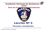 Lección 3: Técnicas de Ventilación Academia Nacional de Bomberos de Chile Área de Procedimientos Bomberiles Lección Nº 3 Técnicas Ventilación.