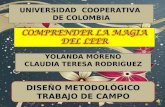 UNIVERSIDAD COOPERATIVA DE COLOMBIA YOLANDA MORENO CLAUDIA TERESA RODRIGUEZ DISEÑO METODOLÓGICO TRABAJO DE CAMPO.