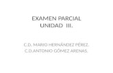 EXAMEN PARCIAL UNIDAD III. C.D. MARIO HERNÁNDEZ PÉREZ. C.D.ANTONIO GÓMEZ ARENAS.