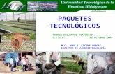 PAQUETES TECNOLÓGICOS M.C. JUAN B. LICONA VARGAS DIRECTOR DE AGROBIOTECNOLOGÍA PRIMER ENCUENTRO ACADÉMICO. U.T.H.H. 22 OCTUBRE 2005.