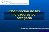 Taller de Capacitación Institucional Clasificación de los indicadores por categoría.