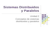 Sistemas Distribuidos y Paralelos Unidad 2 Conceptos de sistemas distribuidos y paralelos.
