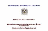 UNIVERSIDAD AUTÓNOMA DE ZACATECAS PROYECTO INSTITUCIONAL: Modelo Universitario basado en Áreas Académicas (Enfoque interdisciplinario)