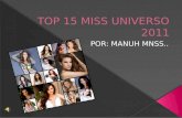 Top 15 miss universo 2011