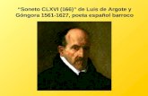 Soneto CLXVI (166) de Luis de Argote y Góngora 1561-1627, poeta español barroco.