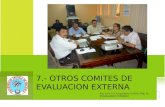 Ing. Luis A. Campuzano Castro, Mg. Sc. EVALUADOR EXTERNO 7.- OTROS COMITES DE EVALUACION EXTERNA.