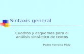 Sintaxis general Cuadros y esquemas para el análisis sintáctico de textos Pedro Ferreira Páez.