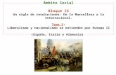 Ámbito Social Bloque IX Un siglo de revoluciones: De la Marsellesa a la Internacional. Tema 5: Liberalismo y nacionalismo se extienden por Europa II (España,