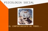 PSICOLOGIA SOCIAL EL COMPORTAMIENTO DE TODOS.... Introducción al tema PUNTOS PRINCIPALES: Conflicto entre el individuo y el grupo. Relaciones interpersonales.