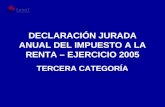 DECLARACIÓN JURADA ANUAL DEL IMPUESTO A LA RENTA – EJERCICIO 2005 TERCERA CATEGORÍA SUNAT.