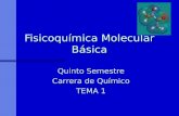 Fisicoquímica Molecular Básica Quinto Semestre Carrera de Químico TEMA 1.