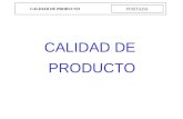 CALIDAD DE PRODUCTO PORTADA CALIDAD DE PRODUCTO. ÍNDICE Introducción Modelo de calidad de producto sw: ISO 9126 Evaluación del producto software: ISO.