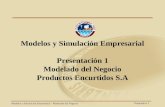 Diapositiva 1 Modelos y Simulación Empresarial Presentación 1 Modelado del Negocio Productos Encurtidos S.A Modelos y Simulación Empresarial – Modelado.