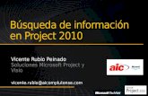 Búsqueda de información en Project 2010. Nuestra empresa Búsqueda de información en Project 2010