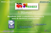 SharePoint 2010: La plataforma clave para la toma de decisiones empresariales Juan Carlos González Martín MVP de SharePoint Server Arquitecto de soluciones.