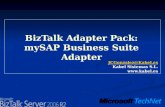 BizTalk Adapter Pack: mySAP Business Suite Adapter JCGonzalez@Kabel.es Kabel Sistemas S.L. .