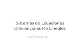 Sistemas de Ecuaciones Diferenciales No Lineales CAPTULO 11