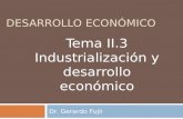 Dr. Gerardo Fujii DESARROLLO ECONÓMICO Tema II.3 Industrialización y desarrollo económico.
