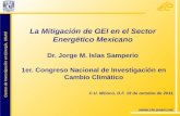 Centro de Investigación en Energía, UNAM Centro de Investigación en Energía, UNAM  La Mitigación de GEI en el Sector Energético Mexicano.