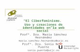 1 "El Ciberfeminismo. Uso y creaciones de identidades en la web social Profª. Dra. María Sánchez Hernández maria.sanchez.hernandez@urjc.es Profª. Dra.