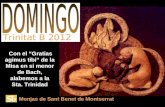 Monjas de Sant Benet de Montserrat Con el Gratias agimus tibi de la Misa en si menor de Bach, alabemos a la Sta. Trinidad Trinitat B 2012.