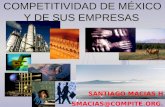COMPETITIVIDAD DE MÉXICO Y DE SUS EMPRESAS SANTIAGO MACIAS H SMACIAS@COMPITE.ORG.MX.