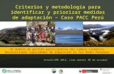 Un modelo de gestión participativa del Cambio Climático Desarrollando capacidades de adaptación en los Andes Peruanos Criterios y metodología para identificar.