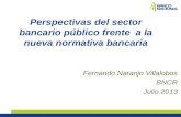 Fernando Naranjo Villalobos BNCR Julio 2013 Perspectivas del sector bancario público frente a la nueva normativa bancaria.