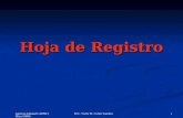 Agencia Aduanal CARMI (Mayo/2008) M.C. Victor M. Cortez Sanchez 1 Hoja de Registro.