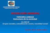 SOCIOLOGÍA GENERAL TERCERA UNIDAD Estructura de la sociedad CLASE 05 Grupos sociales, estratificación social y movilidad social Docente: Marco Cappillo.