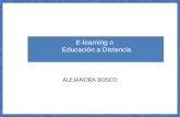 E-learning o Educación a Distancia ALEJANDRA BOSCO.