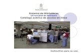 Sistema de Bibliotecas Universidad de Antioquia Catálogo público de acceso en línea Instructivo para su uso.