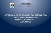SECRETARÍA DE EDUCACIÓN DEL MAGDALENA CONCEPTOS GENERALES FONDO DE SERVICIOS EDUCATIVOS.