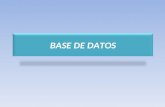 BASE DE DATOS. Definición de Base de Datos Una base de datos o banco de datos es un conjunto de datos que pertenecen al mismo contexto almacenados sistemáticamente.