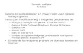 Sucesión ecológica Créditos Autoría de la presentación en Power Point: Juan Ignacio Noriega Iglesias Texto (con modificaciones) e imágenes procedentes.