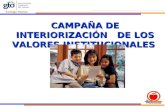 COMPROMISO CAMPAÑA DE INTERIORIZACIÓN DE LOS VALORES INSTITUCIONALES.