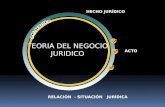 TEORIA DEL NEGOCIO JURIDICO HECHO JURÍDICO ACTO RELACIÓN - SITUACIÓN JURÍDICA.