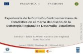 Experiencia de la Comisión Centroamericana de Estadística en el marco del diseño de la Estrategia Regional de Desarrollo Estadístico Seminar – NSDS At.