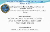 Investigación todo incluido, énfasis en puerto plata Centro Universitario regional del atlántico- CURA-UASD Participantes NICAULY GÓMEZ PELEGRIN DC8828.