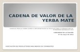 CADENA DE VALOR DE LA YERBA MATE CONSULTA PÚBLICA SOBRE DISEÑO E IMPLEMENTACIÓN DE POLÍTICAS PARA LA PRODUCCIÓN DE ECONOMÍAS REGIONALES 2014 CONGRESO DE.