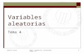 Ignacio CascosDepto. Estadística, Universidad Carlos III1 Variables aleatorias Tema 4.