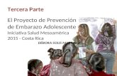 El Proyecto de Prevención de Embarazo Adolescente Iniciativa Salud Mesoamérica 2015 - Costa Rica DÉBORA SOLIS MARTINEZ Tercera Parte.