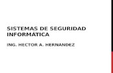 SISTEMAS DE SEGURIDAD INFORMÁTICA ING. HECTOR A. HERNANDEZ.