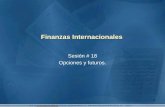 1 Finanzas Internacionales Sesión # 18 Opciones y futuros.