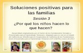 Soluciones positivas para las familias Sesión 3 ¿Por qué los niños hacen lo que hacen? Desarrollado originalmente por el Centro de los Fundamentos Sociales.