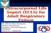 Extracorporeal Life Suport (ECLS) for Adult Respiratory Failure Dr. Alberto Díaz Seminario Médico Intensivista Hospital Nacional Edgardo Rebagliati UCI.