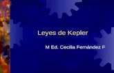 Leyes de Kepler M Ed. Cecilia Fernández F. Johannes Kepler.
