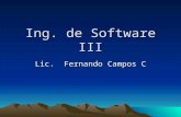 Ing. de Software III Lic. Fernando Campos C. EL PARADIGMA ORIENTADO A OBJETOS Durante muchos años el término Orientado a Objetos (OO) se usó para referirse.